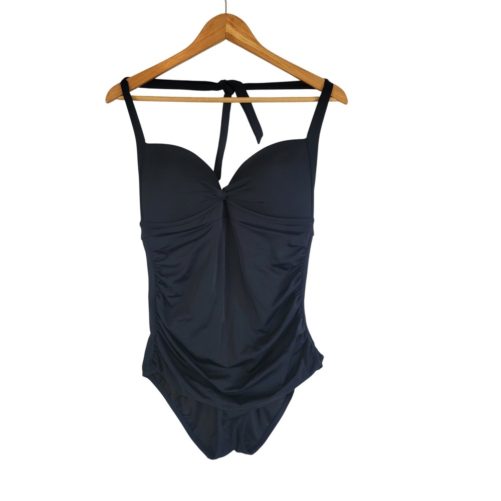 Victoria's Secret Halter Neck Swimsuit Black Size Large Sweetheart‎ Neckline